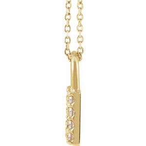 14K Yellow Gold Round 1.8Mm G-H I1 1/2 Ctw Natural Diamond Lock Necklace, Length: 18 In