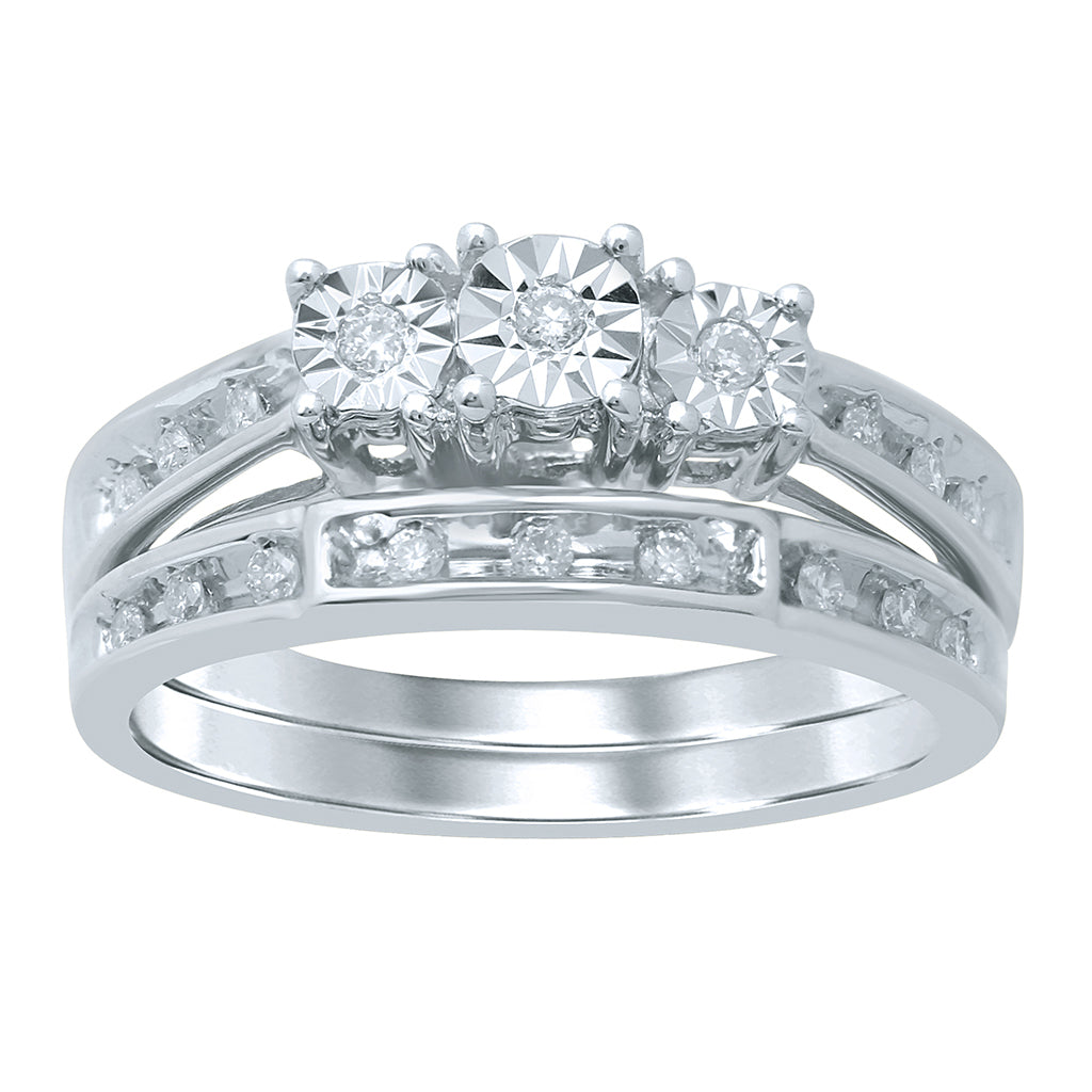 10K White Gold 0.19 Cttw Diamond Ladies Ring