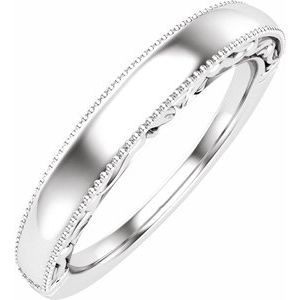 14K White Gold Polished Matching Band Size 7