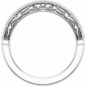 14K White Gold Polished Matching Band Size 7