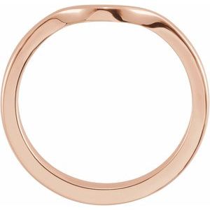 14K Rose Gold Polished Matching Band Size 7