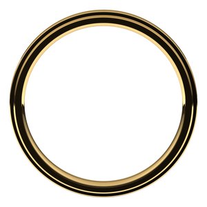 18K Yellow Or White Or Rose Gold Stepped-Edge Comfort-Fit Flat Band