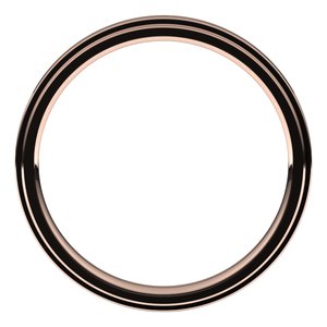 18K Yellow Or White Or Rose Gold Stepped-Edge Comfort-Fit Flat Band