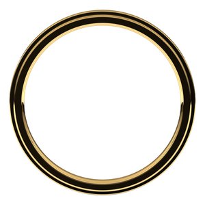 18K Yellow Or White Or Rose Gold Stepped-Edge Comfort-Fit Flat Band