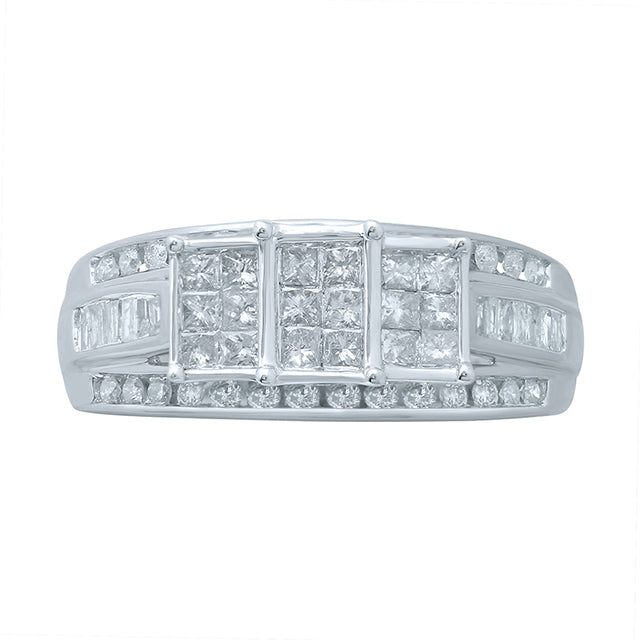 10K White Gold 0.96-1.00 Cttw Diamond Ladies Ring