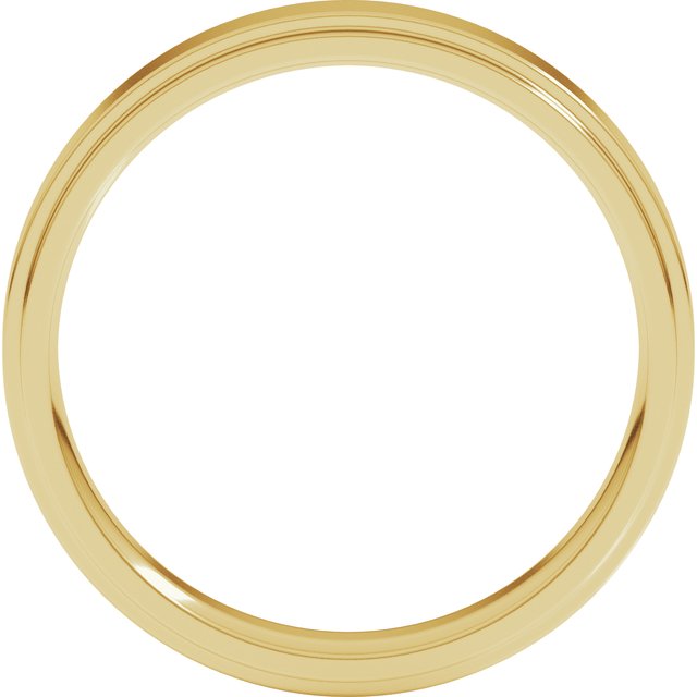 14K Yellow Or White Or Rose Gold Or Sterling Silver Or Platinum Standard Weight Flat Comfort Fit Edge Band