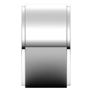 14K X1 White Gold Stepped-Edge Comfort-Fit Flat Band