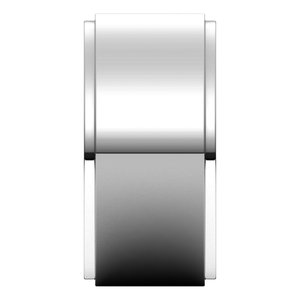 14K X1 White Gold Stepped-Edge Comfort-Fit Flat Band