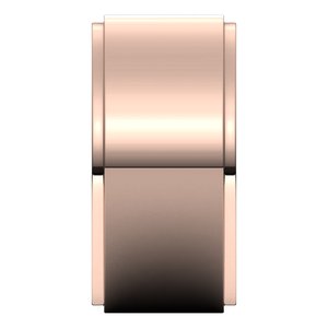 18K Yellow Or White Or Rose Gold Stepped-Edge Comfort-Fit Flat Band