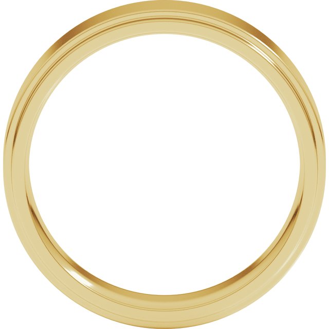 14K Yellow Or White Or Rose Gold Or Sterling Silver Or Platinum Standard Weight Flat Comfort Fit Edge Band