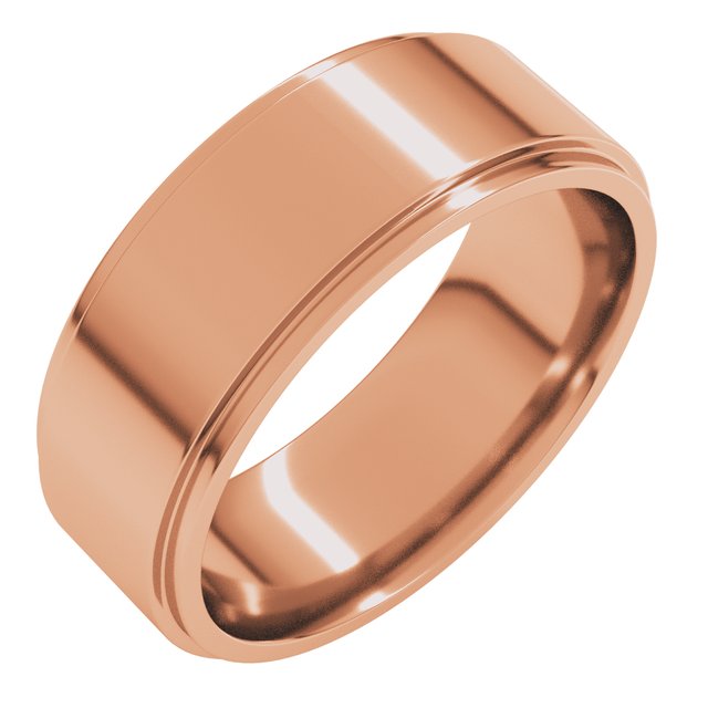 10K Yellow Or White Or Rose Gold Standard Weight Flat Comfort Fit Edge Band
