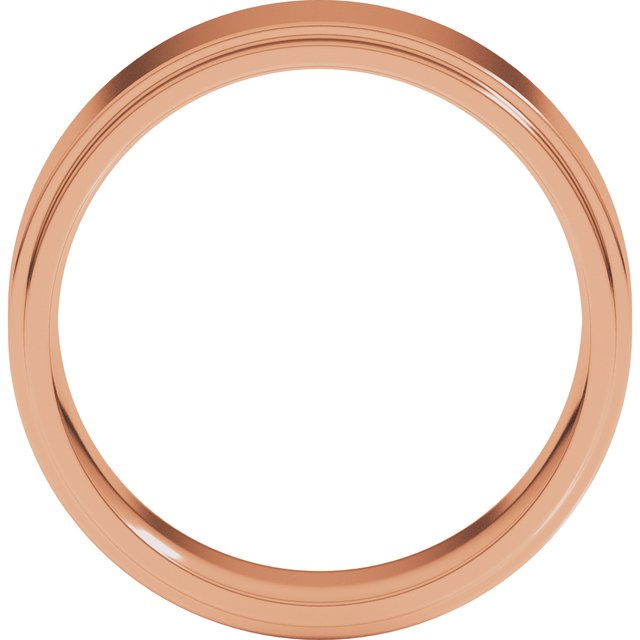 10K Yellow Or White Or Rose Gold Standard Weight Flat Comfort Fit Edge Band