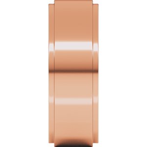 18K Yellow Or White Or Rose Gold Stepped-Edge Comfort-Fit Flat Band