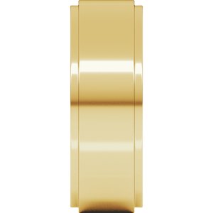 18K Yellow Or White Or Rose Gold Stepped-Edge Comfort-Fit Flat Band