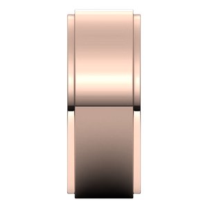 18K Yellow Or White Or Rose Gold Stepped-Edge Comfort-Fit Flat Band