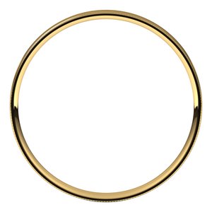 18K Yellow Or White Or Rose Gold Milgrain Stepped-Edge Comfort-Fit Flat Band