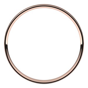 14K Yellow Or White Or Rose Gold Milgrain Stepped-Edge Comfort-Fit Flat Band