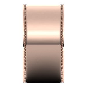 14K Yellow Or White Or Rose Gold Milgrain Stepped-Edge Comfort-Fit Flat Band