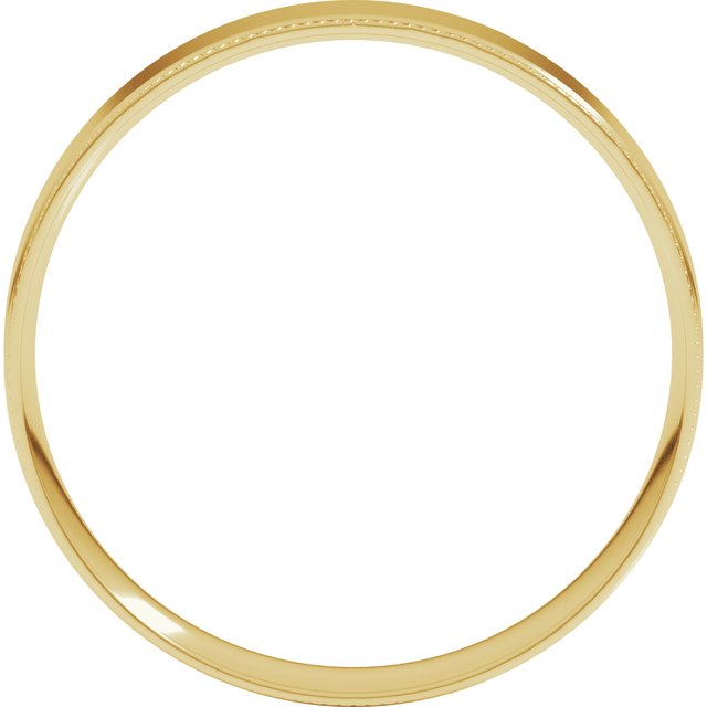 14K Yellow Or White Gold  Or Sterling Silver Standard Comfort-Fit Milgrain Flat Band