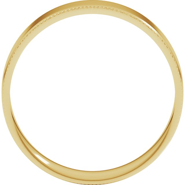 14K Yellow Or White Gold  Or Sterling Silver Standard Comfort-Fit Milgrain Flat Band