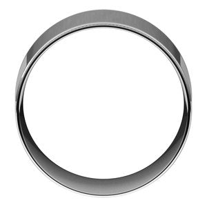 Sterling Silver Milgrain Stepped-Edge Comfort-Fit Flat Band