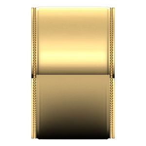 18K Yellow Or White Or Rose Gold Milgrain Stepped-Edge Comfort-Fit Flat Band