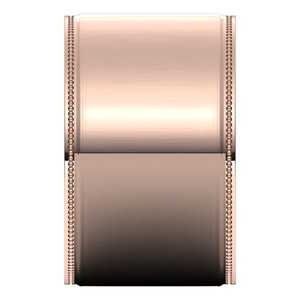 18K Yellow Or White Or Rose Gold Milgrain Stepped-Edge Comfort-Fit Flat Band
