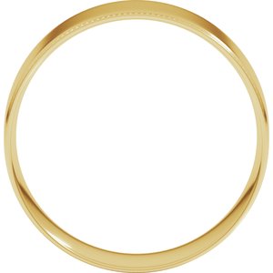 10K Yellow Or White Or Rose Gold Milgrain Stepped-Edge Comfort-Fit Flat Band