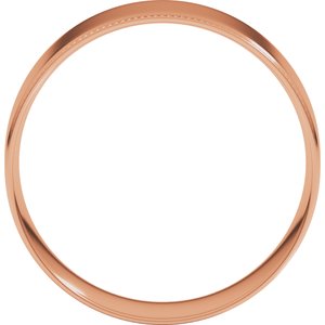 10K Yellow Or White Or Rose Gold Milgrain Stepped-Edge Comfort-Fit Flat Band