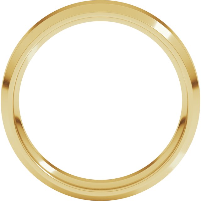 14K Yellow Or White Gold Or Platinum Or Sterling Silver Or Palladium Standard Weight Beveled-Edge Comfort-Fit Band