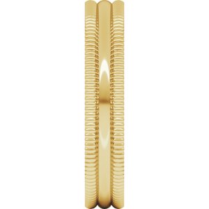 10K Yellow Or White Or Rose Gold Extra Large Milgrain Comfort-Fit Half Round Band