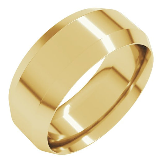 18K Yellow Gold Comfort-Fit Standard Weight Beveled-Edge Comfort-Fit Band
