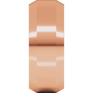 18K Yellow Or White Or Rose Gold Beveled-Edge Comfort-Fit Flat Band