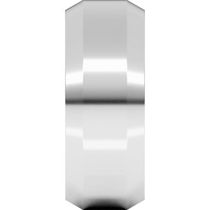 Platinum Beveled-Edge Comfort-Fit Flat Band