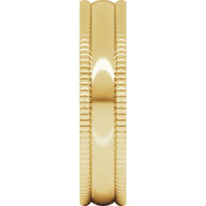 10K Yellow Or White Or Rose Gold Extra Large Milgrain Comfort-Fit Half Round Band