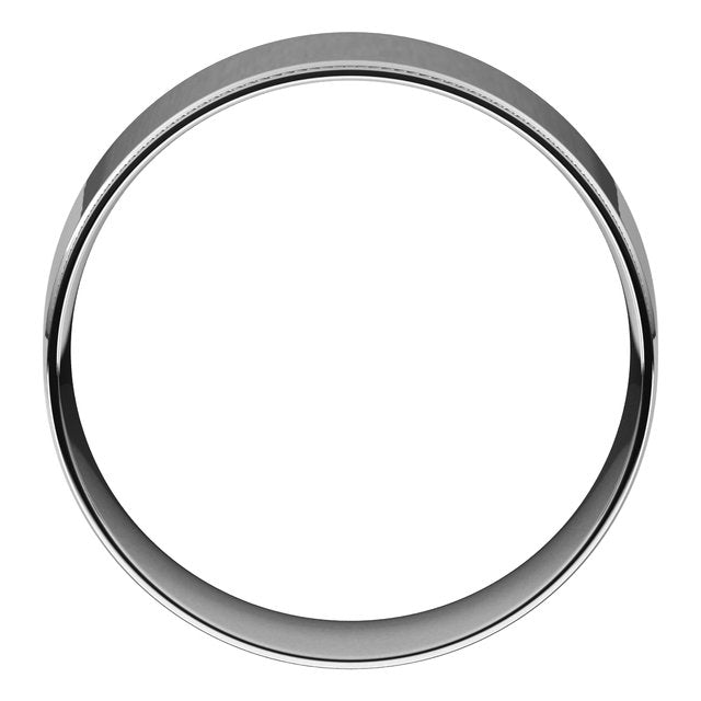 14K Yellow Or White Gold  Or Sterling Silver Standard Comfort-Fit Milgrain Flat Band