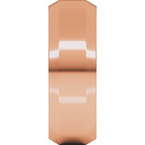 18K Yellow Or White Or Rose Gold Beveled-Edge Comfort-Fit Flat Band