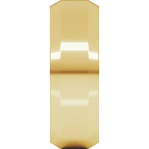 18K Yellow Or White Or Rose Gold Beveled-Edge Comfort-Fit Flat Band