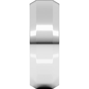 Platinum Beveled-Edge Comfort-Fit Flat Band