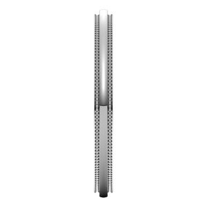 18K Yellow Or White Or Rose Gold Milgrain Stepped-Edge Half Round Band