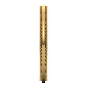 10K Yellow Or White Or Rose Gold Milgrain Stepped-Edge Half Round Band