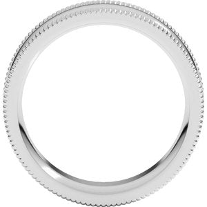 10K Yellow Or White Or Rose Gold Extra Large Milgrain Comfort-Fit Half Round Band