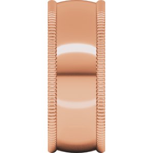 10K Yellow Or White Or Rose Gold Extra Large Milgrain Comfort-Fit Half Round Band