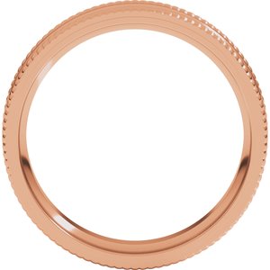 10K Yellow Or White Or Rose Gold Extra Large Milgrain Comfort-Fit Half Round Band