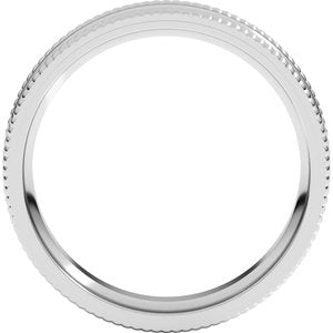 10K Yellow Or White Or Rose Gold Extra Large Milgrain Comfort-Fit Half Round Band