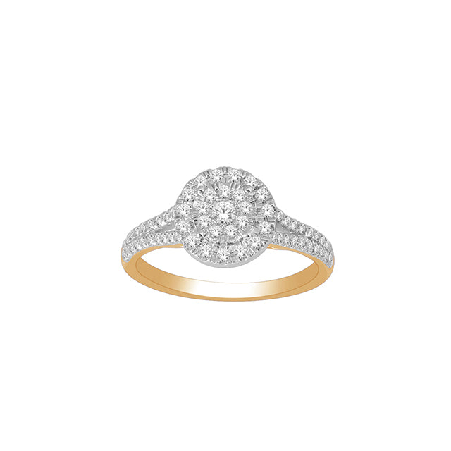 10K Yellow Gold 0.50 Cttw Diamond Ladies Ring