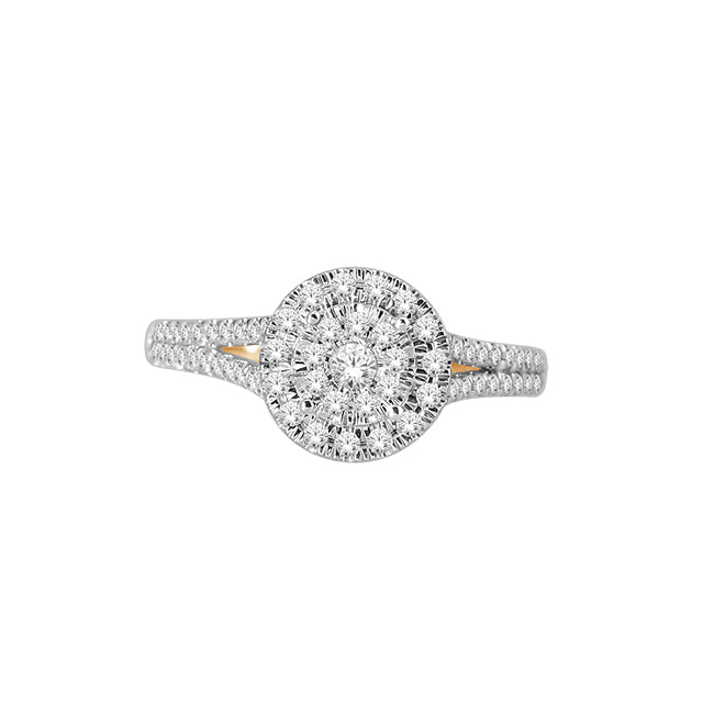 10K Yellow Gold 0.50 Cttw Diamond Ladies Ring
