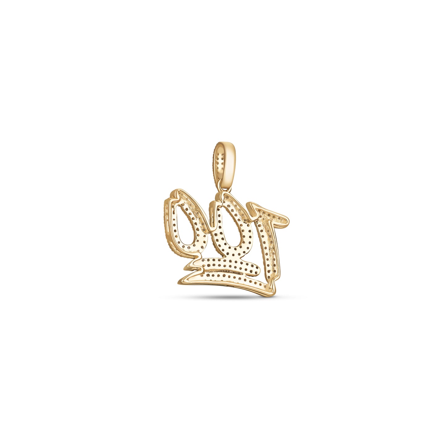 10K Yellow Gold 0.31-0.44 Cttw Diamond "100" Charm