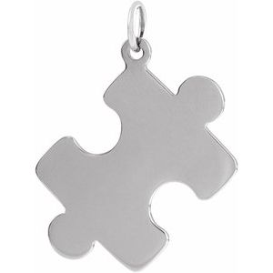Sterling Silver 15.65 X 12 Mm Polished Puzzle Piece Pendant