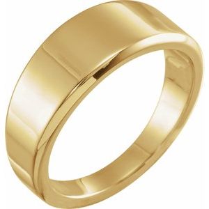 14K Yellow Gold Polished Tapered Stackable Ring Size 7